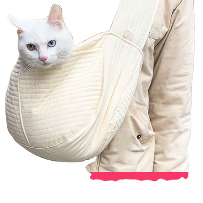 Breathable Summer Pet Carrier Bag for Cats & Small Dogs | Lightweight Canvas Travel Tote