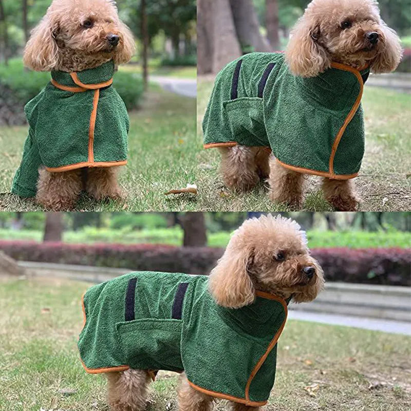 Pet Microfiber Bathrobe — The Post-Bath Wrap Your Dog Actually Deserves