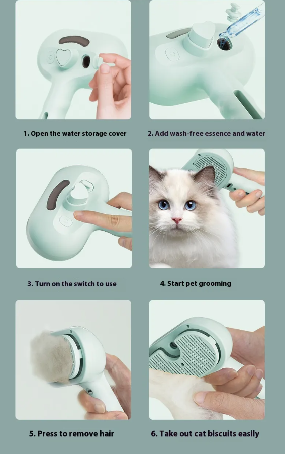 2-in-1 Mist Grooming Comb — Brush and Hydrate Your Pet in a Single Stroke