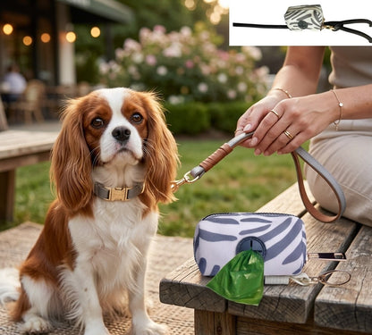 Dog Poop Bag Holder for Leash | Lightweight Waste Bag Dispenser with Metal Clip